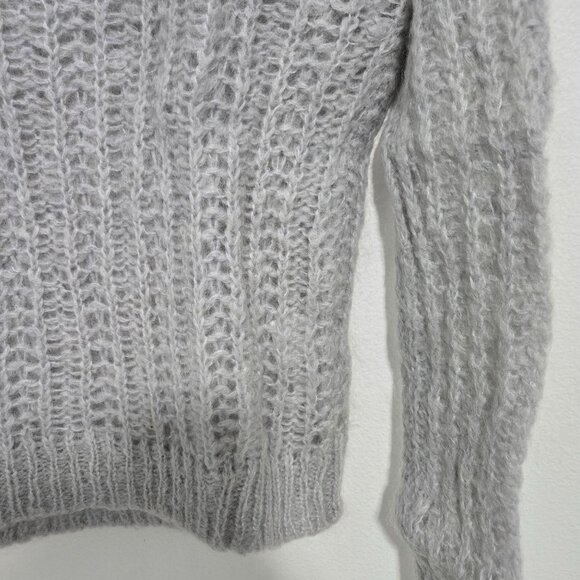 Sandro Wool Chunky Knit Sweater in Gray - Size 1 (US Small) - Picture 4 of 8